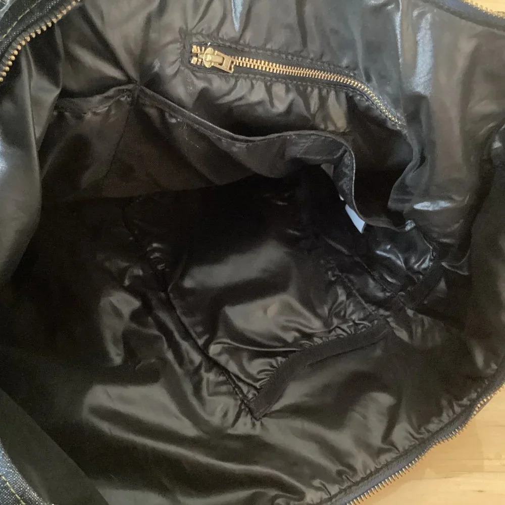 Vintage Finger In The Nose Denim Jumbo Baby Crossbody Bag